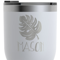 Tropical Leaves #2 RTIC Tumbler - White - Engraved Front (Personalized)