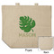 Tropical Leaves #2 Reusable Cotton Grocery Bag - Front & Back View