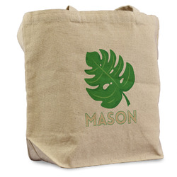 Tropical Leaves #2 Reusable Cotton Grocery Bag (Personalized)
