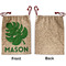 Tropical Leaves #2 Santa Bag - Approval - Front