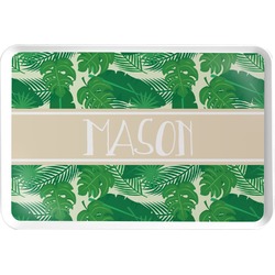 Tropical Leaves #2 Serving Tray w/ Name or Text