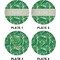 Tropical Leaves 2 Set of Appetizer / Dessert Plates (Approval)