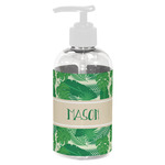 Tropical Leaves #2 Plastic Soap / Lotion Dispenser (8 oz - Small - White) (Personalized)