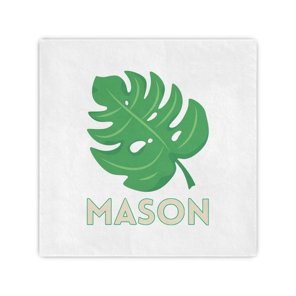 Custom Tropical Leaves #2 Standard Cocktail Napkins (Personalized)