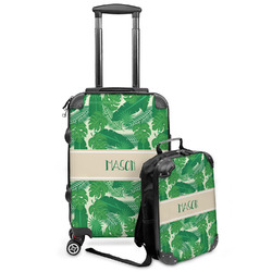 Tropical Leaves #2 Kids 2-Piece Luggage Set - Suitcase & Backpack (Personalized)