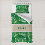 Tropical Leaves #2 Toddler Bedding w/ Name or Text