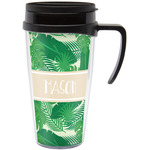 Tropical Leaves #2 Acrylic Travel Mug with Handle (Personalized)