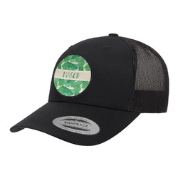 Tropical Leaves #2 Trucker Hat - Black (Personalized)