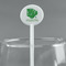 Tropical Leaves #2 White Plastic 5.5" Stir Stick - Round - Main