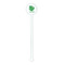 Tropical Leaves #2 White Plastic 5.5" Stir Stick - Round - Single Stick