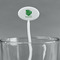 Tropical Leaves #2 White Plastic 7" Stir Stick - Oval - Main