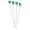 Tropical Leaves #2 White Plastic Stir Stick - Double Sided - Square - Front