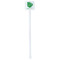 Tropical Leaves #2 White Plastic Stir Stick - Double Sided - Square - Single Stick
