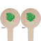 Tropical Leaves #2 Wooden 4" Food Pick - Round - Double Sided - Front & Back