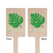 Tropical Leaves #2 Wooden 6.25" Stir Stick - Rectangular - Double Sided - Front & Back