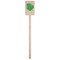 Tropical Leaves #2 Wooden 6.25" Stir Stick - Rectangular - Single Stick