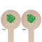 Tropical Leaves #2 Wooden 6" Food Pick - Round - Double Sided - Front & Back