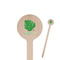 Tropical Leaves #2 Wooden 7.5" Stir Stick - Round - Closeup