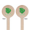 Tropical Leaves #2 Wooden 7.5" Stir Stick - Round - Double Sided - Front & Back