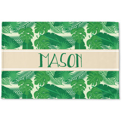 Tropical Leaves #2 Woven Mat w/ Name or Text