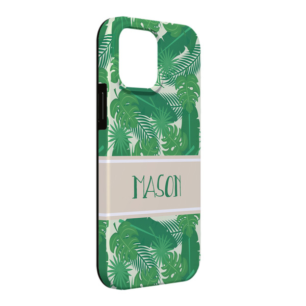 Custom Tropical Leaves #2 iPhone Case - Rubber Lined - iPhone 13 Pro Max (Personalized)