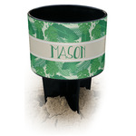 Tropical Leaves #2 Black Beach Spiker Drink Holder (Personalized)