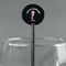 Preppy Black Plastic 5.5" Stir Stick - Round - Main