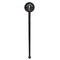 Preppy Black Plastic 7" Stir Stick - Round - Single Stick