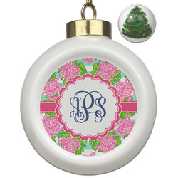 Preppy Ceramic Ball Ornament - Christmas Tree (Personalized)