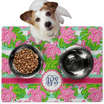 Preppy Dog Food Mat - Medium w/ Monogram