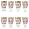 Preppy Glass Shot Glass - with gold rim - Set of 4 - APPROVAL