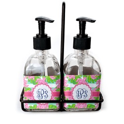 Preppy Glass Soap & Lotion Bottle Set (Personalized)