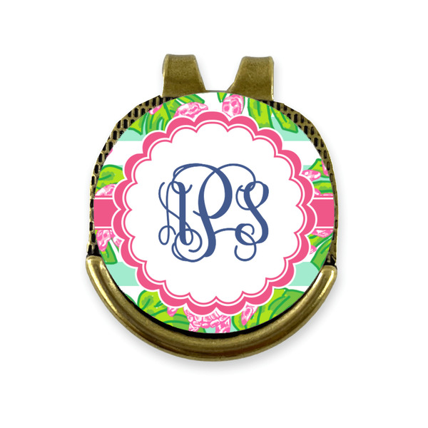 Custom Preppy Golf Ball Marker - Hat Clip - Gold