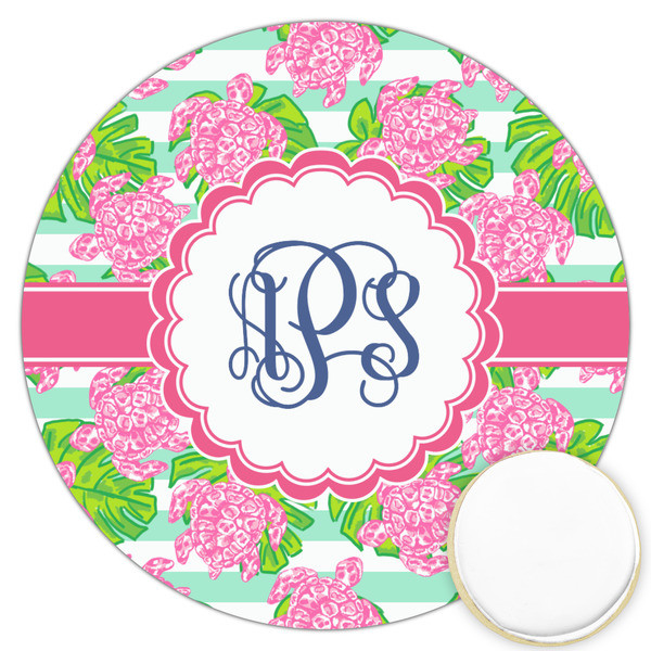 Custom Preppy Printed Cookie Topper - 3.25" (Personalized)