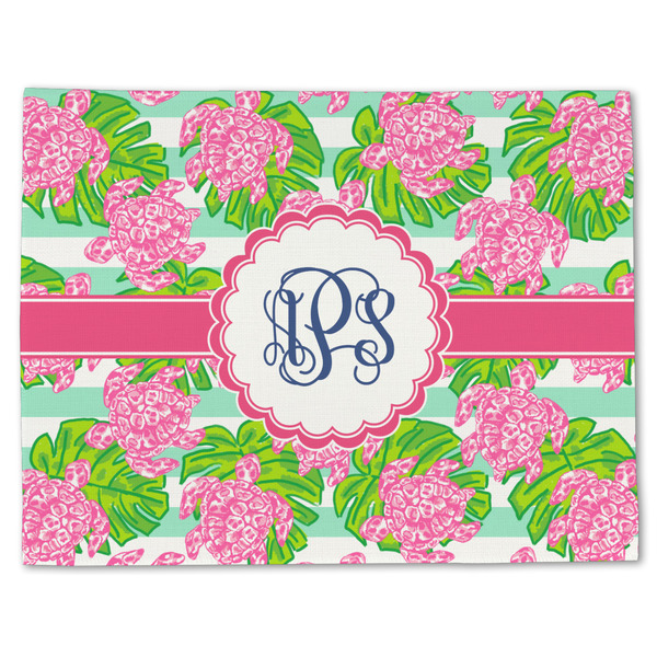 Custom Preppy Single-Sided Linen Placemat - Single w/ Monogram