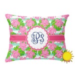 Preppy Outdoor Throw Pillow (Rectangular) (Personalized)