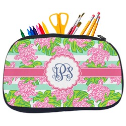 Preppy Neoprene Pencil Case - Medium w/ Monogram