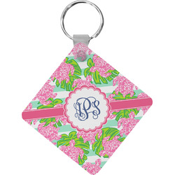 Preppy Diamond Plastic Keychain w/ Monogram