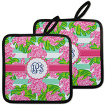 Preppy Pot Holders - Set of 2 w/ Monogram