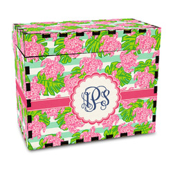 Preppy Wood Recipe Box - Full Color Print (Personalized)