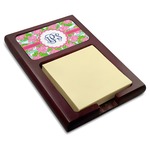 Preppy Red Mahogany Sticky Note Holder (Personalized)