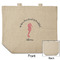 Preppy Reusable Cotton Grocery Bag - Front & Back View