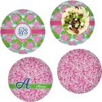 Preppy Set of 4 Glass Lunch / Dinner Plate 10" (Personalized)