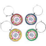 Preppy Wine Charms (Set of 4) (Personalized)