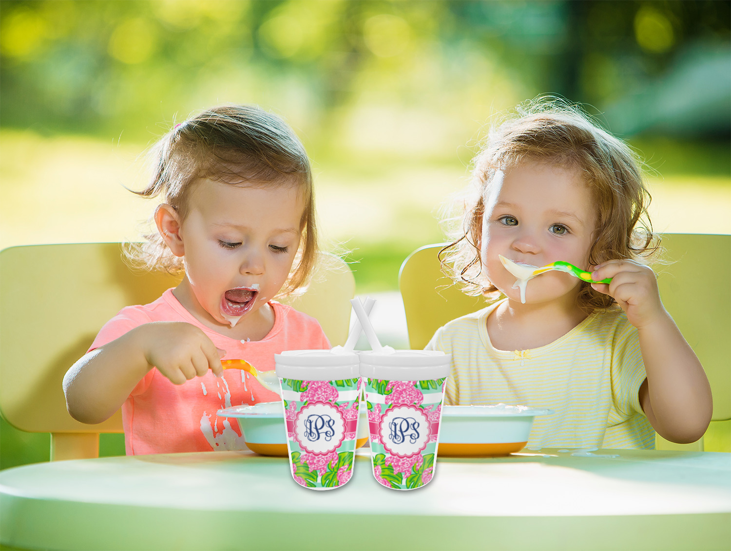 Custom Preppy Sippy Cup with Straw (Personalized)