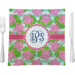 Preppy Glass Square Lunch / Dinner Plate 9.5" (Personalized)