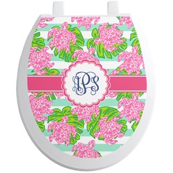 Preppy Toilet Seat Decal - Round (Personalized)