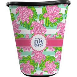 Preppy Waste Basket - Double Sided (Black) (Personalized)