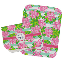 Preppy Burp Cloths - Fleece - Set of 2 w/ Monogram