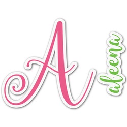 Preppy Name & Initial Decal - Up to 9"x9" (Personalized)